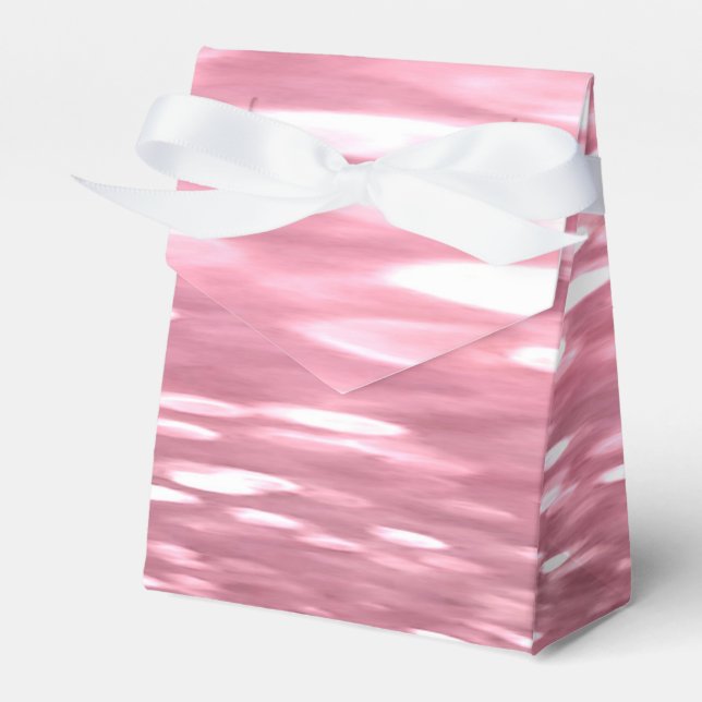 Abstract #3: Pink shimmer Favor Boxes (Front Side)