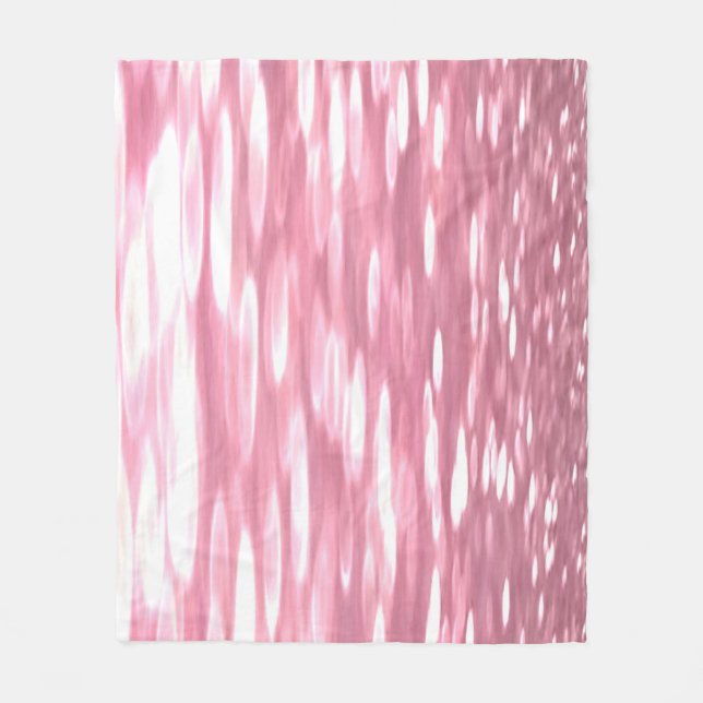 Abstract #3: Pink shimmer Fleece Blanket (Front)