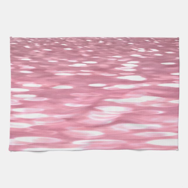 Abstract #3: Pink shimmer Kitchen Towel (Horizontal)