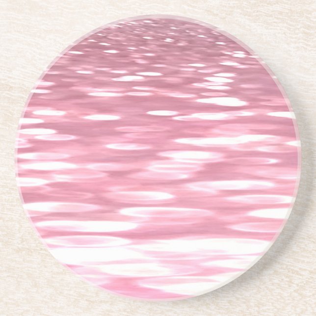 Abstract #3: Pink shimmer Sandstone Coaster (Front)