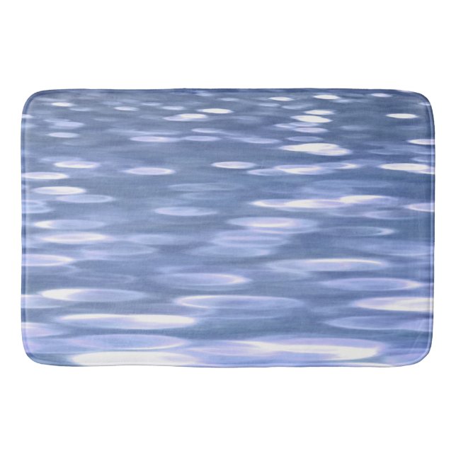 Abstract #3: Powder blue shimmer Bath Mat (Front)