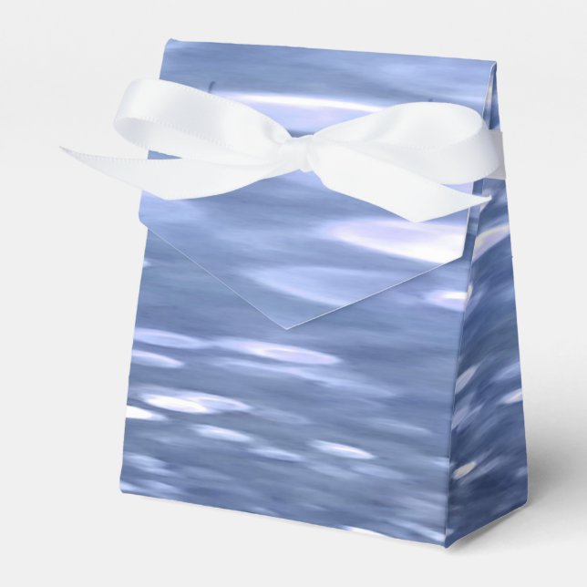 Abstract #3: Powder blue shimmer Favor Boxes (Front Side)