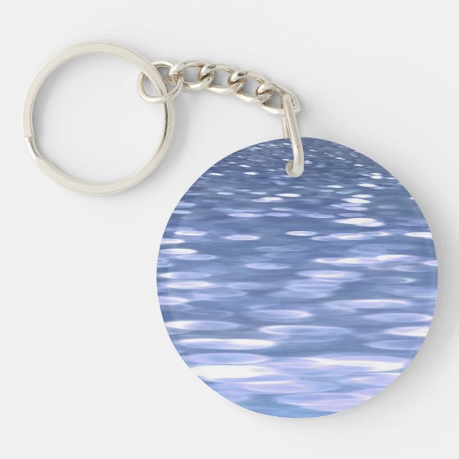 Abstract #3: Powder blue shimmer Keychain (Front)
