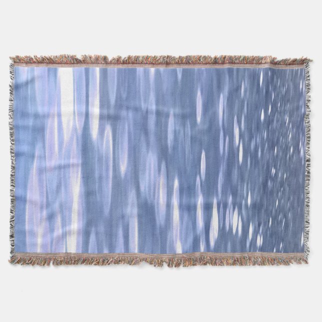 Abstract #3: Powder blue shimmer Throw Blanket (Front)