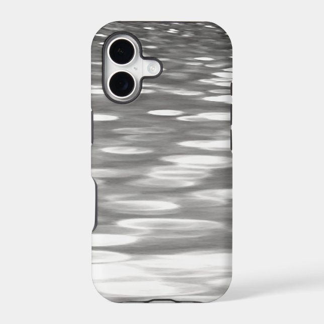 Abstract #3: Silver gray shimmer Iphone Case (Back)