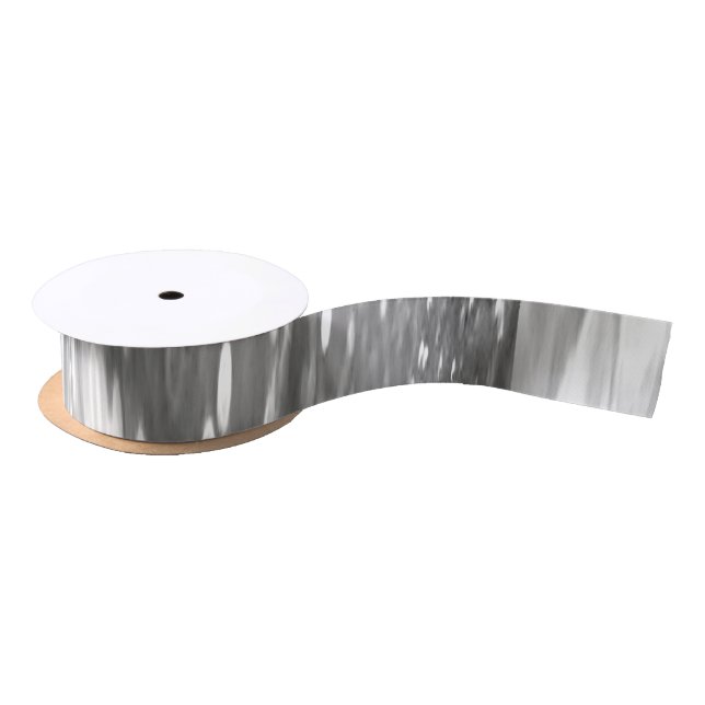 Abstract #3: Silver gray shimmer Satin Ribbon (Spool)