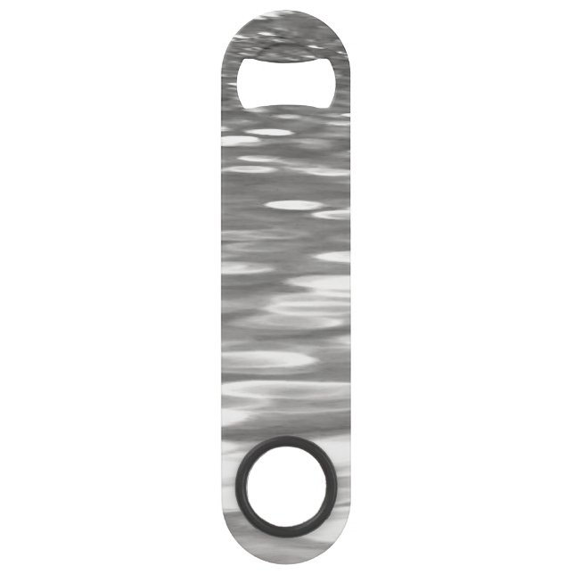 Abstract #3: Silver gray shimmer Speed Bottle Opener (Front)