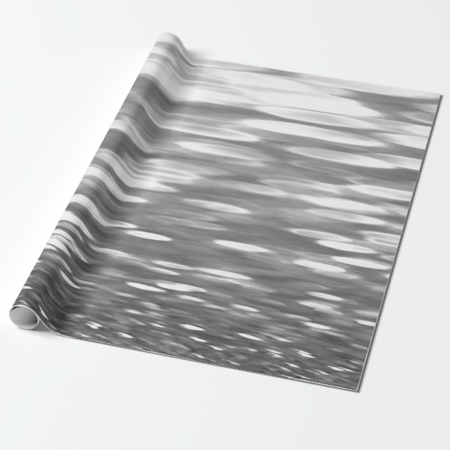 Abstract #3: Silver gray shimmer Wrapping Paper (Unrolled)
