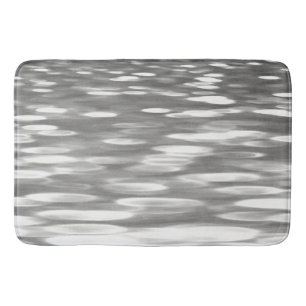 Abstract #3: Silver grey shimmer Bathroom Mat