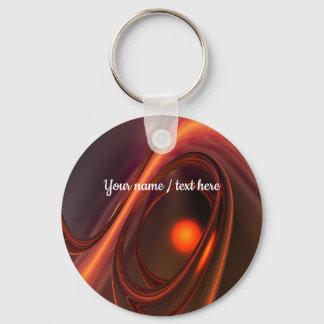 Abstract 3d Design, soft shapes and reflections Keychain