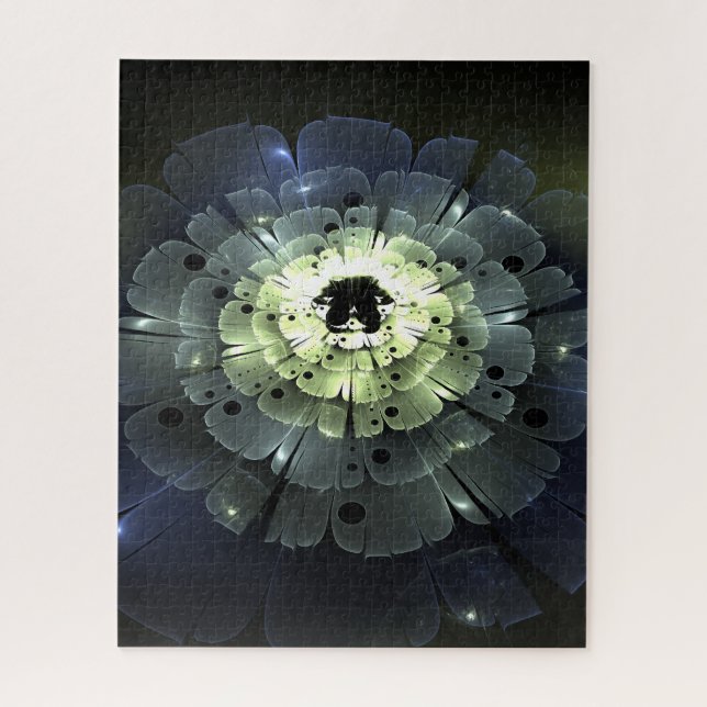 Abstract 3D Fractal Flower Jigsaw Puzzle (Vertical)