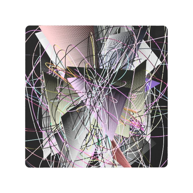 Abstract 3d Geometric Pattern  Metal Print (Front)
