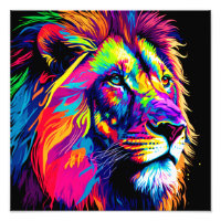 Abstract 3d Lion Portrait Digital Art