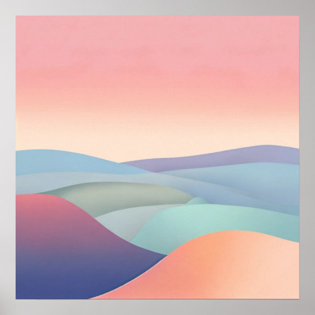 Abstract 3D Minimalist Art for Wall Poster (Front)