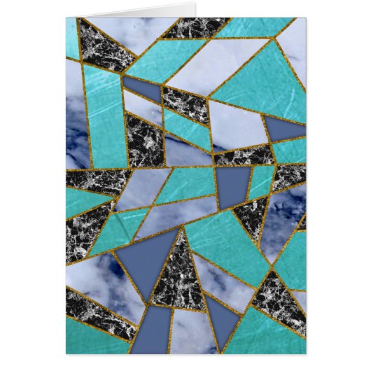 Abstract #457 Marble Shards Cards (Front)