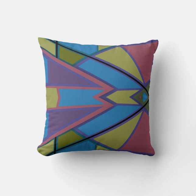 Abstract #586 throw pillow (Front)