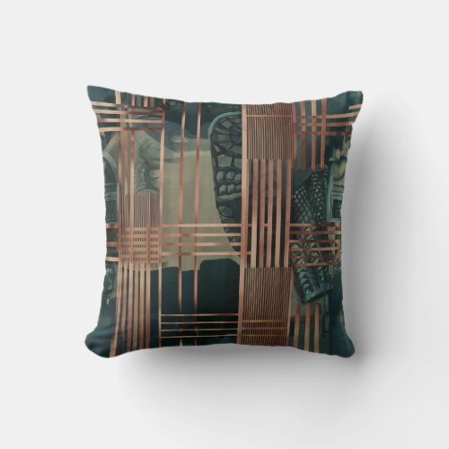 Abstract 5 throw pillow