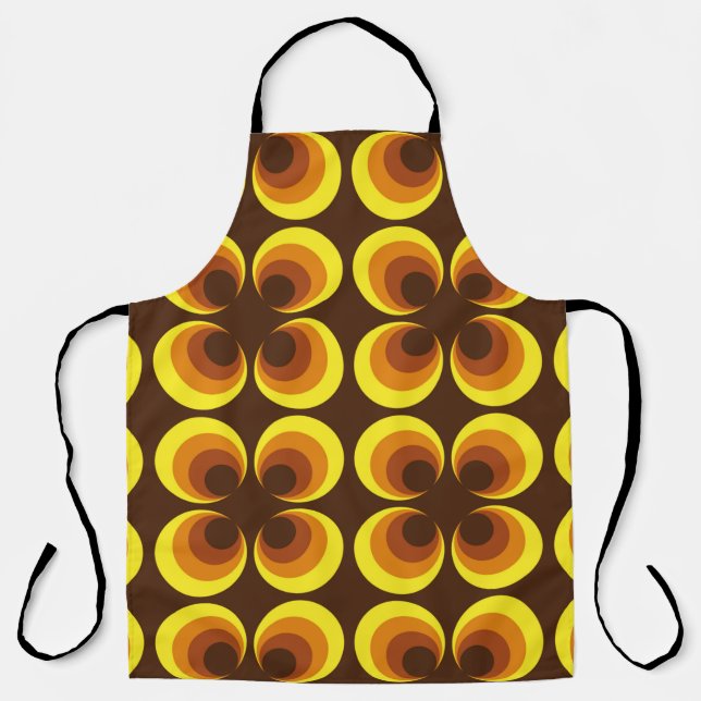Abstract. 60s colorful seamless pattern, retro sty apron (Front)