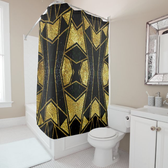 Abstract #639 shower curtain (In Situ)