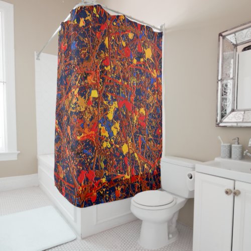 Abstract 725 shower curtain