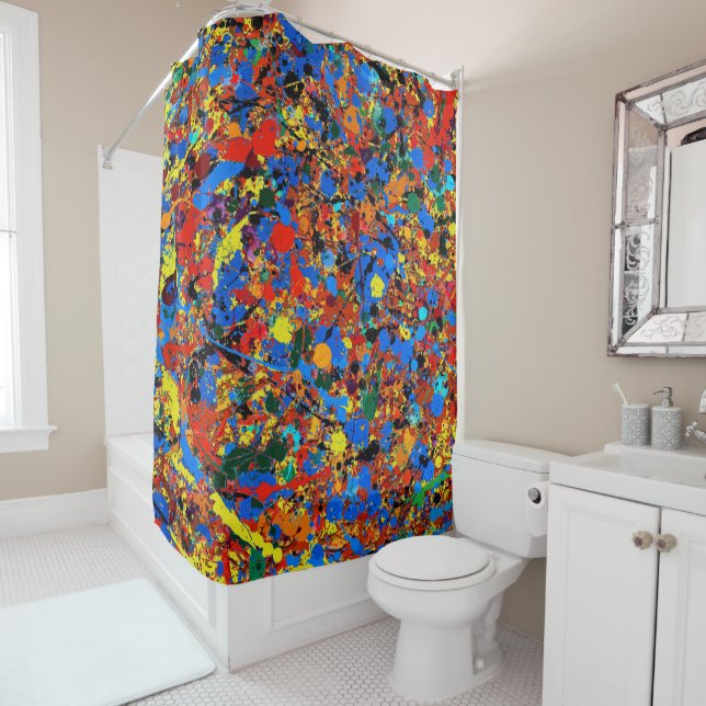 Abstract #744 Veronica Shower Curtain (In Situ)