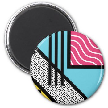 Abstract 80s Memphis Pop Art Style Graphics Magnet by UDDesign at Zazzle