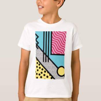 Abstract 80s Memphis Pop Art Style Graphics T-shirt by UDDesign at Zazzle