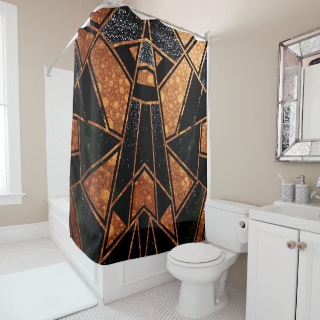 Abstract #856 shower curtain (In Situ)