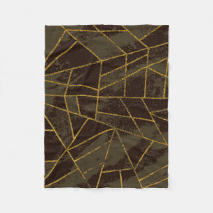 Abstract #941 Brown Fleece Blanket