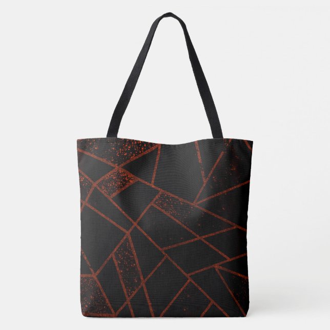 Abstract #948 Red Tote Bag (Back)