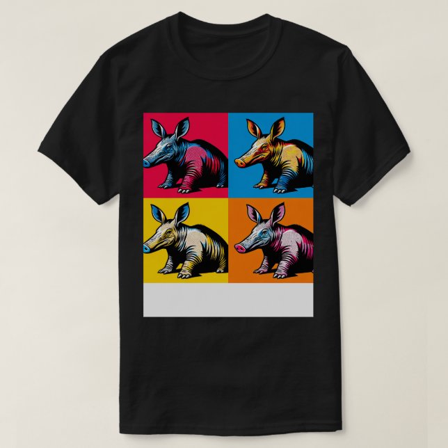 Abstract Aardvark Adventure Art T-Shirt (Design Front)