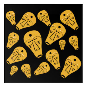 Abstract Aboriginal tribal mask Acrylic Print