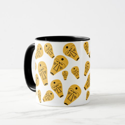 Abstract Aboriginal tribal tattoo mask  Mug