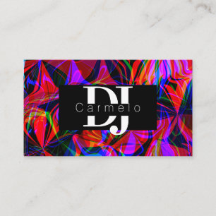 Abstract Acid DJ Music Producer Night Club Business Card