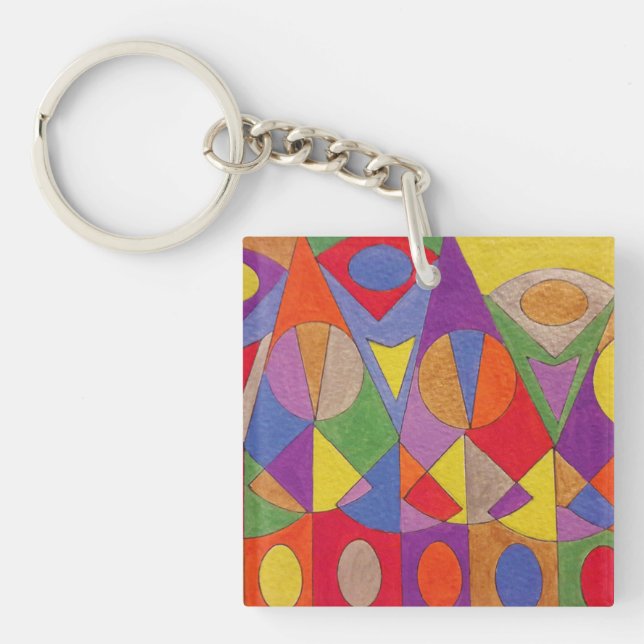 Abstract Acrylic 1 Keychain (Front)