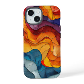 Abstract Acrylic Colorful iPhone 15 Case