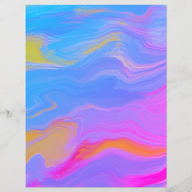 Abstract Acrylic Flow Scrapbook Paper (Front)