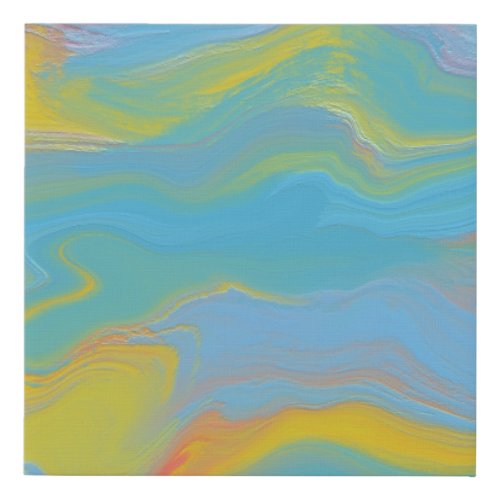 Abstract Acrylic Flow _ Summer Breezes Faux Canvas Print
