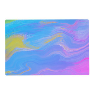 Abstract Acrylic Flow - Summer Breezes Laminated Placemat
