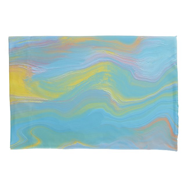 Abstract Acrylic Flow - Summer Breezes Pillow Case (Front)