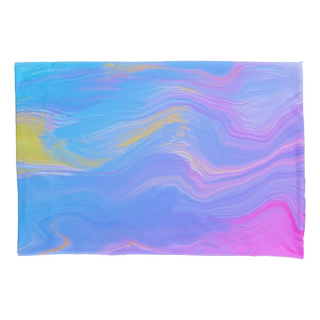 Abstract Acrylic Flow - Summer Breezes Pillow Case (Front)