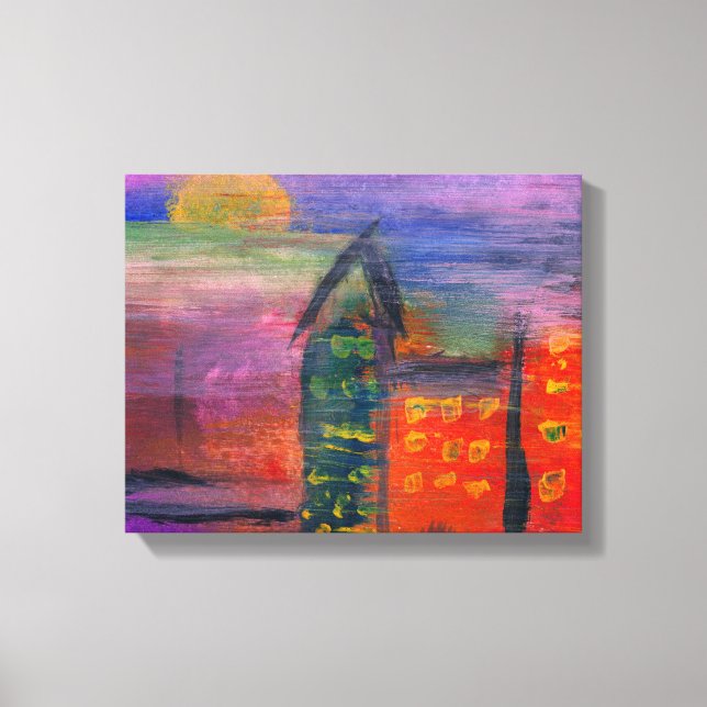 Abstract - Acrylic - Lost in the city Canvas Print (Front)