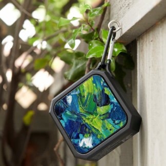 Abstract Acrylic Paint in Blue Bluetooth Speaker