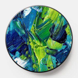 Abstract Acrylic Paint in Blue PopSocket