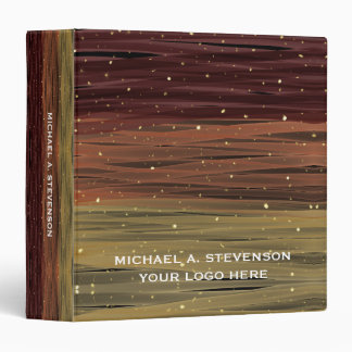 Abstract Acrylic Paint Strokes Name 3 Ring Binder