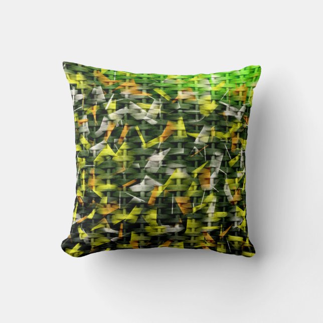 Abstract Acrylic Painting Throw Pillow (Front)