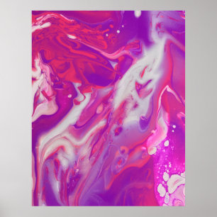 Abstract Acrylic Pour Poster