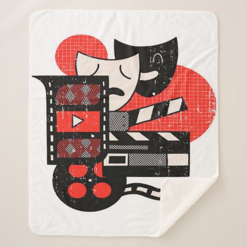 ABSTRACT ACTING  Lover Home Sherpa Blanket