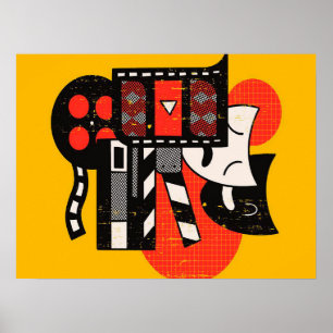 Abstract Acting Theatre  Drama theatre Poster