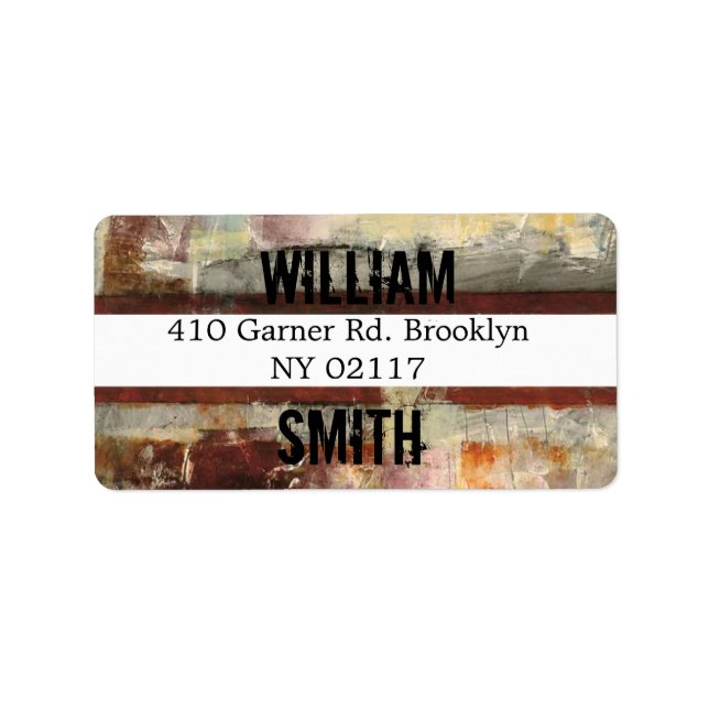 abstract address label (Front)